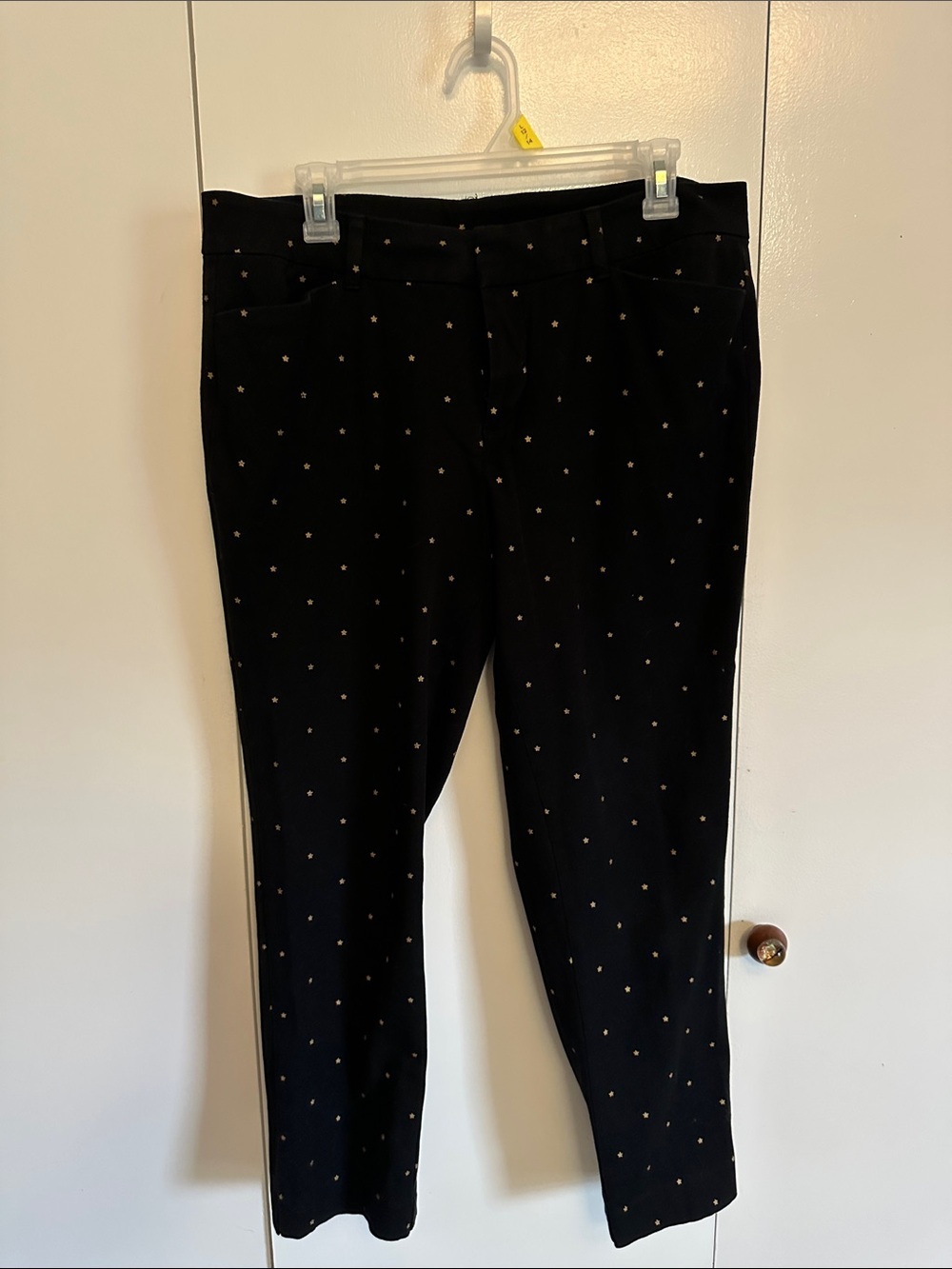 Faded Glory Black Ankle Jeans with Gold Dot Print